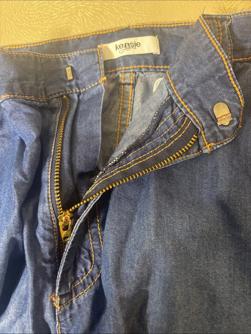 Kensie Jeans Denim Blue lightweight Women's Shorts - Casual Pull-OnStyle 0377 - Picture 8 of 10